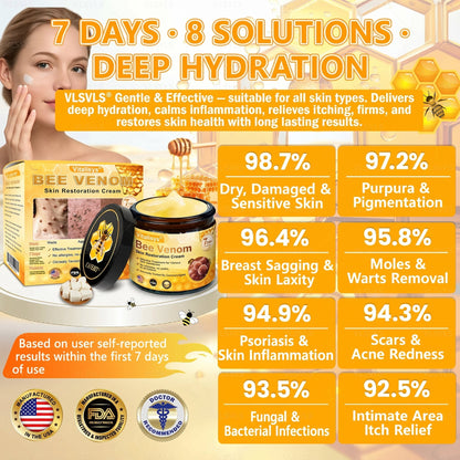 【𝟐𝟎𝟐𝟔 𝐍𝐞𝐰 𝐔𝐩𝐠𝐫𝐚𝐝𝐞: 𝟖𝟎% 𝐎𝐅𝐅】📎📎🍯Aeehfeng® Bee Venom Skin Restoration Cream – with Royal Jelly, Hyaluronic Acid and Bee Venom for skin hydration, elasticity, anti-aging & repair