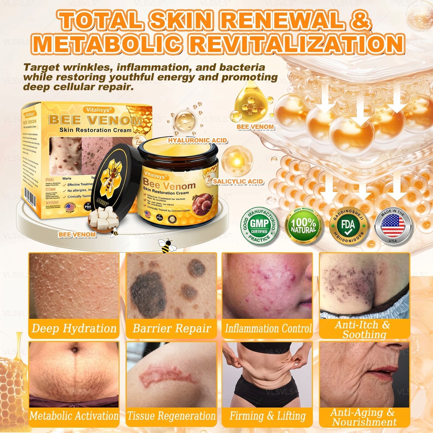 【𝟐𝟎𝟐𝟔 𝐍𝐞𝐰 𝐔𝐩𝐠𝐫𝐚𝐝𝐞: 𝟖𝟎% 𝐎𝐅𝐅】📎📎🍯Aeehfeng® Bee Venom Skin Restoration Cream – with Royal Jelly, Hyaluronic Acid and Bee Venom for skin hydration, elasticity, anti-aging & repair