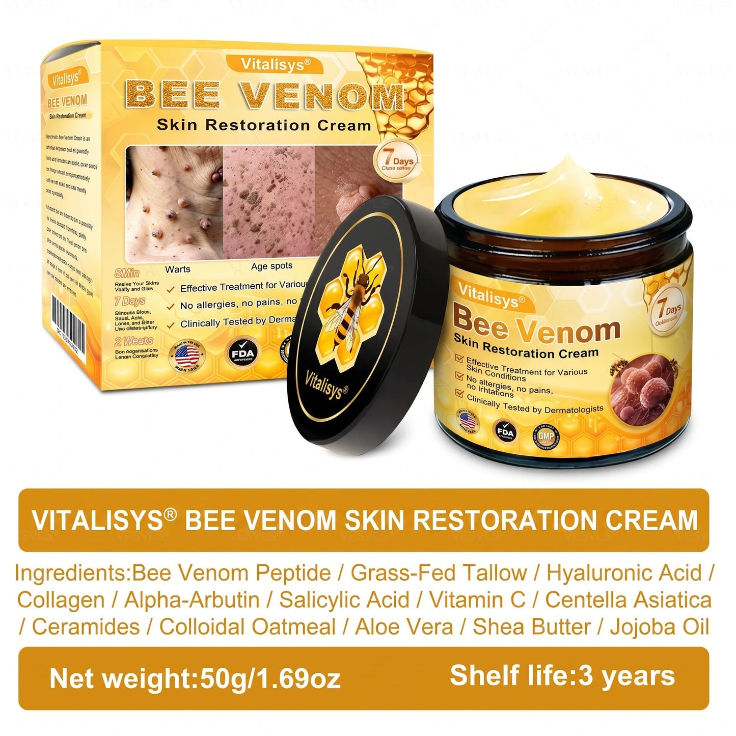 【𝟐𝟎𝟐𝟔 𝐍𝐞𝐰 𝐔𝐩𝐠𝐫𝐚𝐝𝐞: 𝟖𝟎% 𝐎𝐅𝐅】📎📎🍯Aeehfeng® Bee Venom Skin Restoration Cream – with Royal Jelly, Hyaluronic Acid and Bee Venom for skin hydration, elasticity, anti-aging & repair